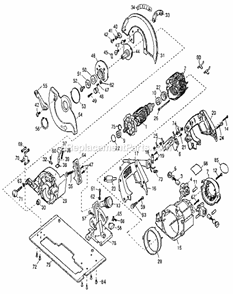Unit Parts Diagram and Parts List for D38404  Craftsman Table Saw