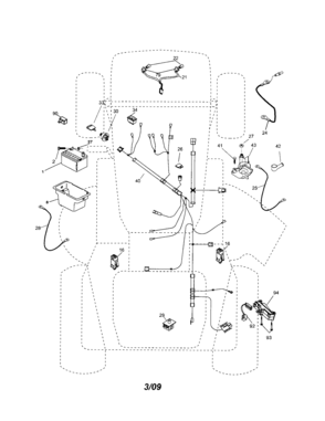 Electrical Diagram and Parts List for 917253620  Craftsman Lawn Tractor