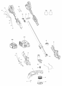 Part Location Diagram of N611947 DeWALT SPOOL COVER