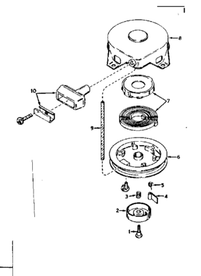 Rewind Starter No. 590420 Diagram and Parts List for 143173012  Craftsman Engine