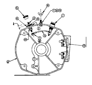 Rear Bearing Carrier Asm W Battery Charging Terminals Diagram and Parts List for 5805415-1  Craftsman Engine