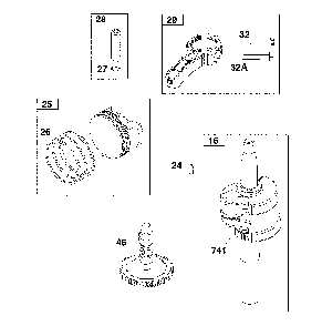 Crankshaft Diagram and Parts List for CMXGWAS021022  Craftsman Pressure Washer