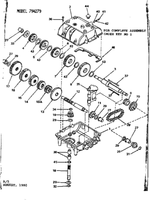 Replacement Parts Diagram and Parts List for 143746  Craftsman Lawn Tractor