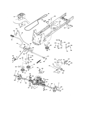 Ground Drive Diagram and Parts List for 917204021  Craftsman Lawn Tractor