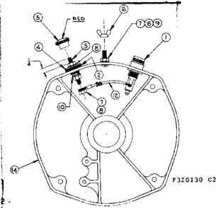 Rear Bearing Carrier Assembly Diagram and Parts List for 580320130  Craftsman Engine