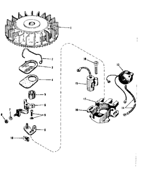 Magneto No. 29980 Diagram and Parts List for 143501151  Craftsman Engine