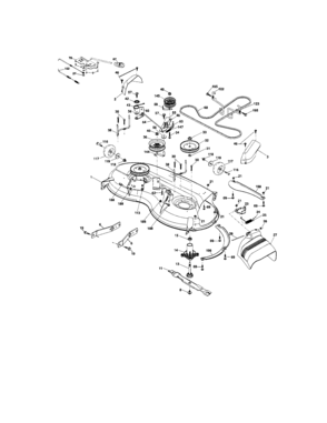 Mower Deck Diagram and Parts List for 917287131  Craftsman Lawn Tractor