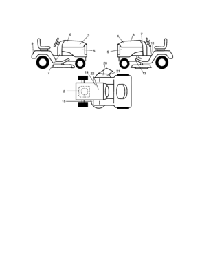 Decals Diagram and Parts List for 917272911  Craftsman Lawn Tractor