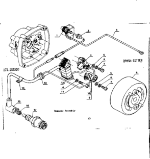 Magnetoassembly Diagram and Parts List for 271281510  Craftsman Trimmer