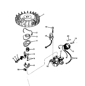 Magneto No. 610690a Diagram and Parts List for 143564102  Craftsman Engine