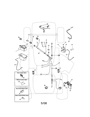 Electrical Diagram and Parts List for 917286050  Craftsman Lawn Tractor