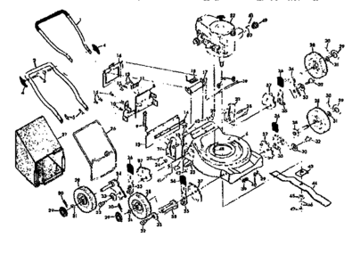Mower Deck Diagram and Parts List for 131973954  Craftsman Lawn Mower