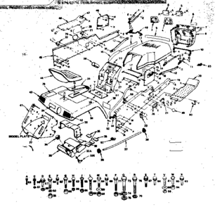 Chassis, Fender And Dashboard Diagram and Parts List for 917253741  Craftsman Lawn Tractor