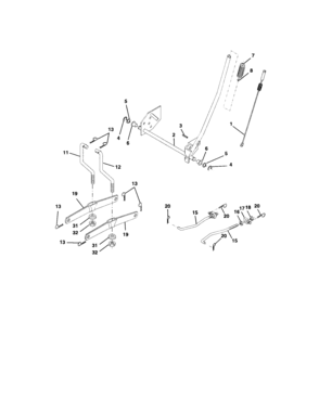 Lift Assembly Diagram and Parts List for 917273756  Craftsman Lawn Tractor