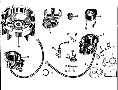 Phelon Magneto F-2120g Diagram and Parts List for 91760004  Craftsman Chainsaw