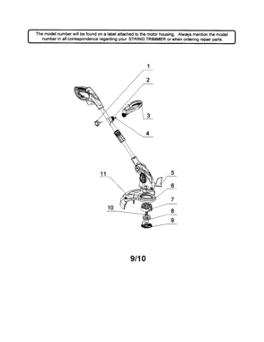 Trimmer Diagram and Parts List for 13864830  Craftsman Trimmer