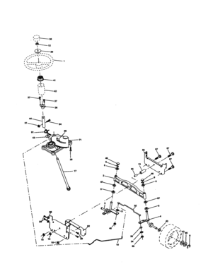 Steering Assembly Diagram and Parts List for 917277103  Craftsman Lawn Tractor