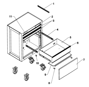 Tool Chest Diagram and Parts List for 706659034  Craftsman Tool Stand & Cart