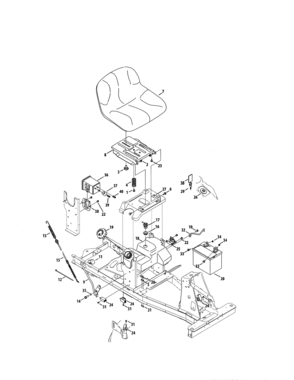 Seat/fuel Tank Diagram and Parts List for 247203692  Craftsman Engine