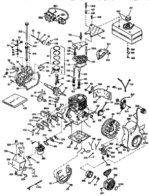 Engine 143.977001 (71/143) Diagram and Parts List for 143977001  Craftsman Engine
