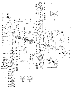 Engine Diagram and Parts List for 358798211  Craftsman Trimmer