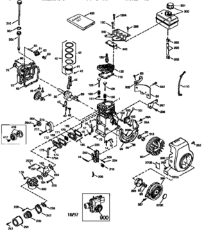Engine 143.973513 Diagram and Parts List for 143973513  Craftsman Engine