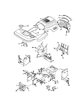 Chassis And Enclosures Diagram and Parts List for 917271731  Craftsman Lawn Tractor