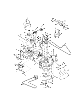Mower Deck Diagram and Parts List for 917273663  Craftsman Lawn Tractor