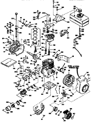 Engine Diagram and Parts List for 143946001  Craftsman Engine