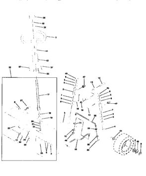 Steering Assembly Diagram and Parts List for 917256810  Craftsman Lawn Tractor