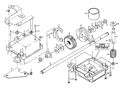 Gear Case Assembly Diagram and Parts List for 917978303  Craftsman Lawn Mower