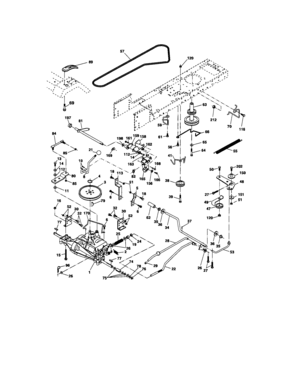 Ground Drive Diagram and Parts List for 917275390  Craftsman Lawn Tractor