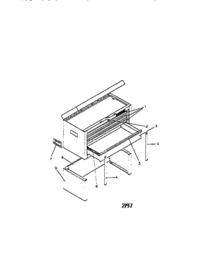 Unit Parts Diagram and Parts List for 706657330  Craftsman Tool Stand & Cart