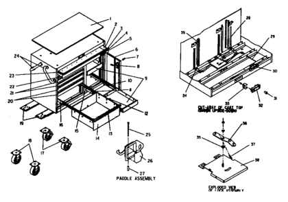 Part Location Diagram of M13366 Craftsman Tool chest drawer slide, right