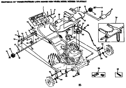 Part Location Diagram of 82168 Craftsman Cable assembly