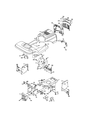 Chassis And Enclosures Diagram and Parts List for 917273750  Craftsman Lawn Tractor