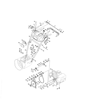 Handles/pulleys Diagram and Parts List for 247888740  Craftsman Snow Blower