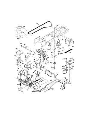 Ground Drive Diagram and Parts List for 917273150  Craftsman Lawn Tractor