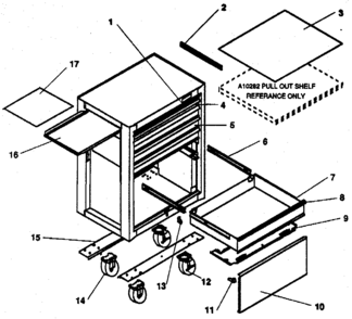 Part Location Diagram of M8865A1 Craftsman Mat brm