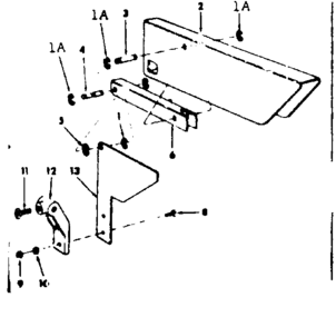Guard Assembly Diagram and Parts List for 11324210  Craftsman Saw