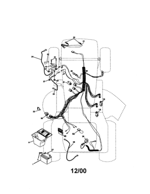 Electrical Diagram and Parts List for 917271053  Craftsman Lawn Tractor