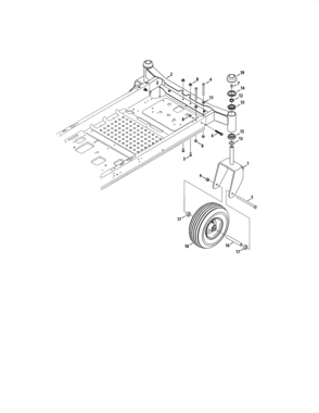 Wheel Assembly Diagram and Parts List for 247204200  Craftsman Engine