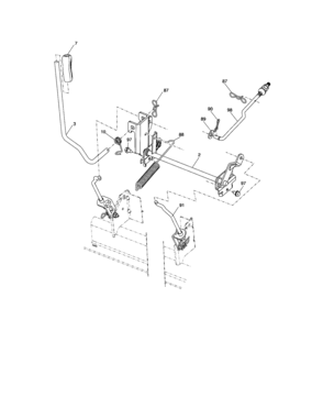 Lift Diagram and Parts List for 917287110  Craftsman Lawn Tractor