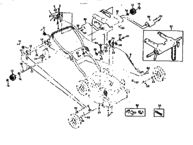 Handle Assembly Diagram and Parts List for 131973954  Craftsman Lawn Mower