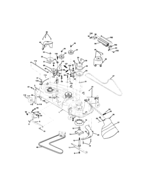 Mower Deck Diagram and Parts List for 917273661  Craftsman Lawn Tractor
