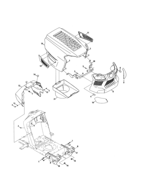 Hood/bumper Diagram and Parts List for 247203705  Craftsman Lawn Tractor