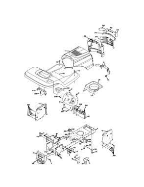 Chassis And Enclosures Diagram and Parts List for 917273150  Craftsman Lawn Tractor