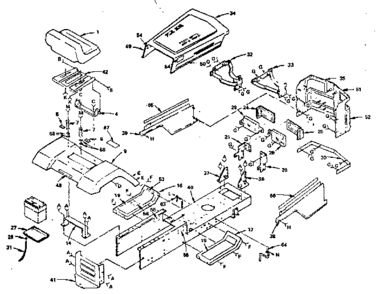 Part Location Diagram of 108176X Craftsman Seat pan