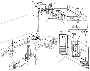 Rail-chassis Assembly Model No. 139.656261 Diagram and Parts List for 139656261  Craftsman Garage Door Opener