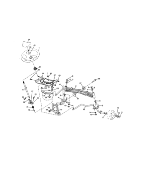 Steering Assembly Diagram and Parts List for 917990640  Craftsman Lawn Tractor